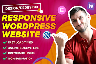 create responsive wordpress, woocommerce website
