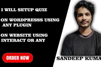create and setup quiz on your website