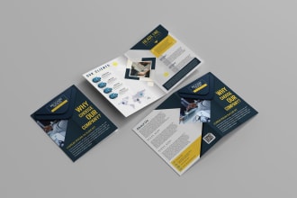 do professional, business bi fold brochure within 12 hours