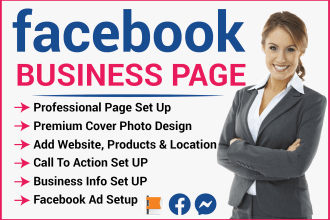 set up facebook business page, ads, marketing, post design, and branding