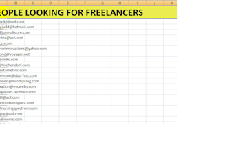 do extract the emails of people looking for freelancers