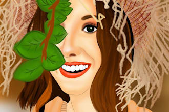 draw a digital illustration, lineart of your photos