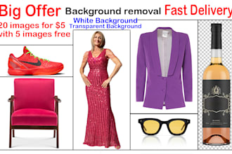 do quickly any background removal,product retouching,photo editing,fast delivery