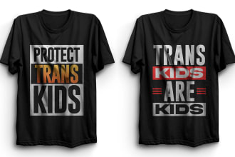 create amazing and eye catching t shirt designs or 3d realistic mockups