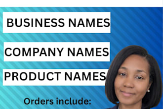 create names for a business, company, or product launch
