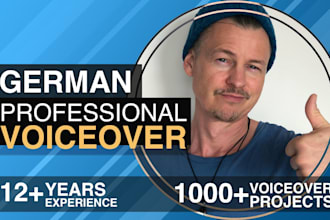 be your professional german male voice over actor