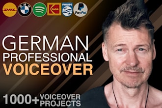 do german male voice over for ads, product videos, corporate