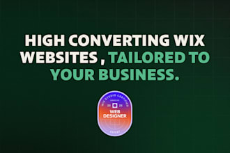 design a high converting wix studio website tailored for you