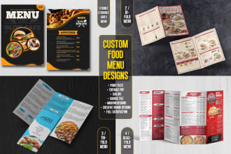 design food menu, restaurant and digital menu