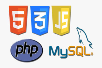 develop and fix PHP mysql HTML CSS js laravel symfony