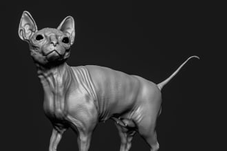 digital sculpt character, creature using zbrush for 3d printing and vfx