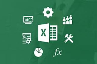do excel data entry, formulas, chart, graph, query, pivot tables and more