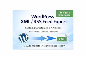 generate custom wordpress XML or RSS feed for marketplaces and apis