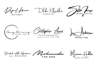 design signature, handwriting, scripted, handwritten logo