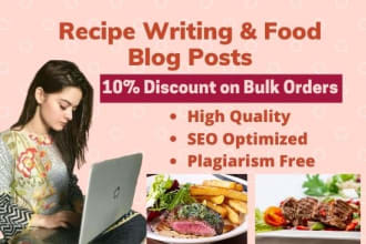 be your professional recipe writer for your food blog