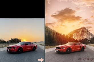 make an awesome car manipulation photo using photoshop