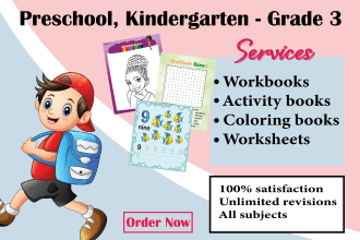 design worksheets, activity workbooks