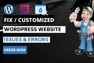 fix wordpress issues, design and create wordpress  website