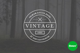 create a minimal vintage hipster logo badge design
