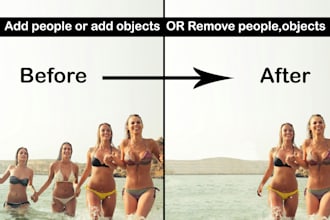 do remove unwanted objects,add people,remove people,photo edits professionally