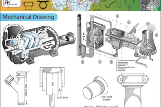 do 2d professional technical engineering drawings in adobe illustrator