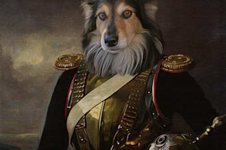 do custom renaissance pet portrait