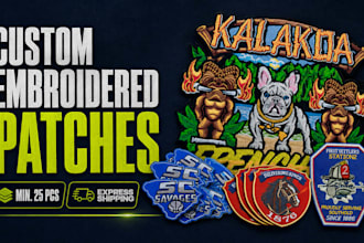 make custom embroidered, chenille, pvc, woven and leather patches