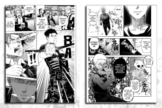 create a professional manga or comic page for you