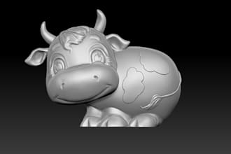 make a 3d model  of a cute animals