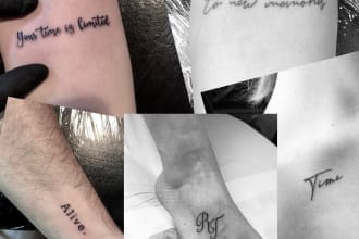 create simple lettering tattoo designs