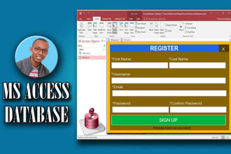 create ms access database with queries or application