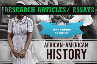 assist with american and african history topics and research