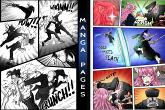 draw manga or coloured comic page for you
