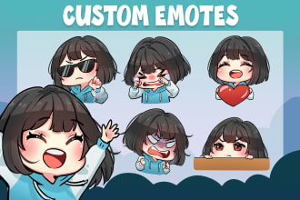 create custom emotes with chibi style for your channel