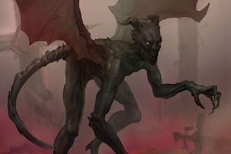 draw horror or fantasy monster or creature for you