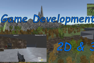 develop a 2d and 3d game using unity