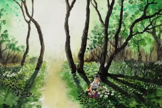 paint an acrylic painting and deliver it to your home