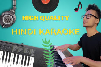 make karaoke for hindi song of your choice