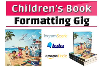 layout your childrens book for amazon, ingramspark, lulu