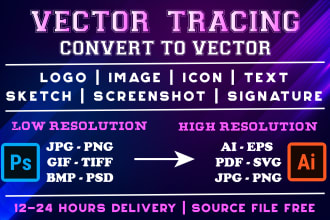 convert to vector, vector tracing, recreate, vectorize logo or image