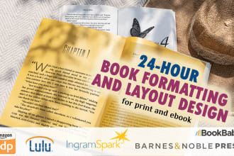 format your book for KDP, ingramspark, print, or epub