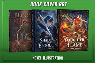 draw custom anime style book covers and novel illustrations