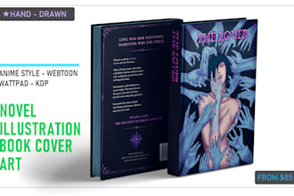 design anime book cover art for novels, wattpad, and KDP