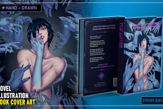 draw anime or semi realistic book cover and novel illustration