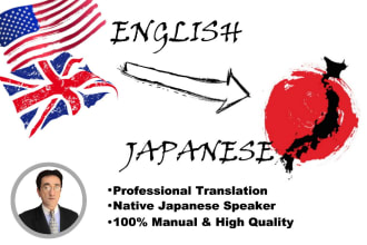 professionally translate english to japanese manually