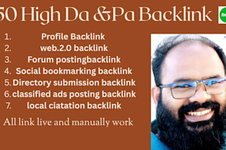 do 50 mixed backlink for your website