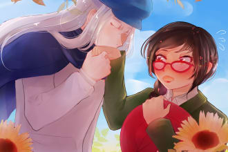 draw your favourite couple oc, porttrait or fanart