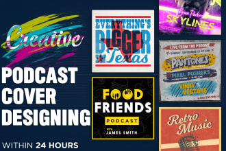 design a professional and topnotch podcast cover art