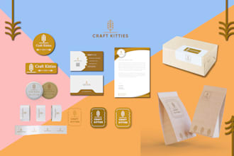 design branding kit, brand identity with a minimalist logo