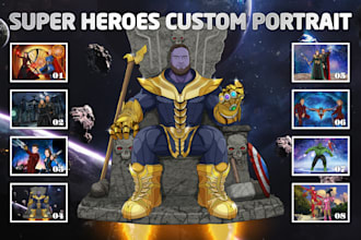 customized you in a superhero famous character